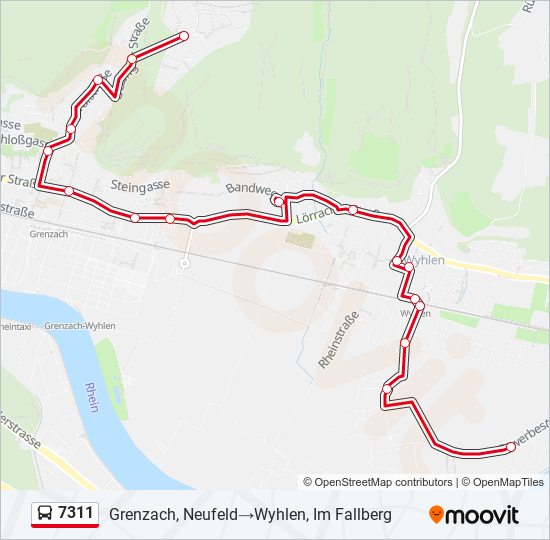 7311 Bus Line Map