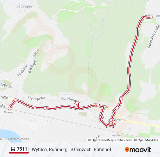 7311 Bus Line Map