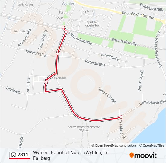 7311 Bus Line Map