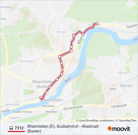 7312 Bus Line Map