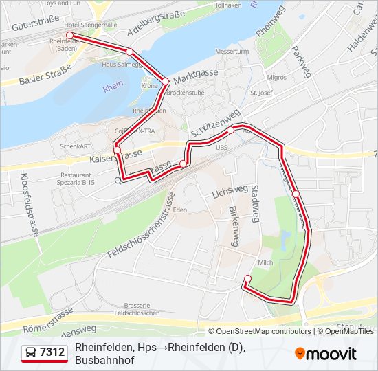 7312 Bus Line Map
