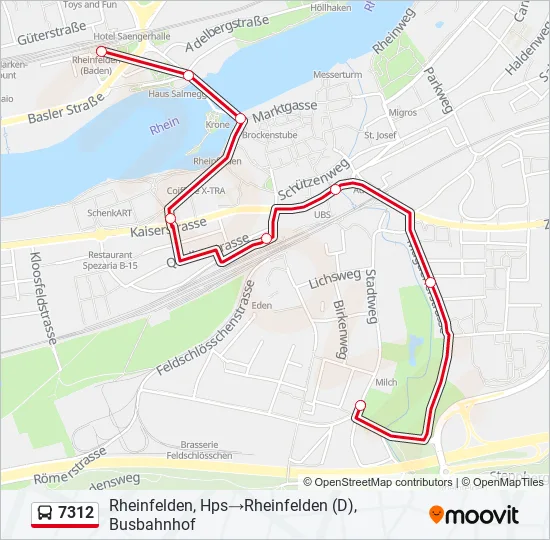 7312 Bus Line Map