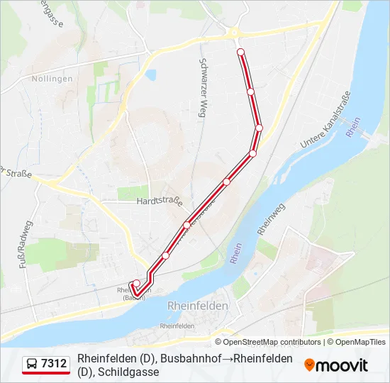 7312 Bus Line Map