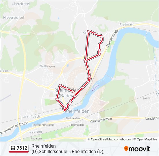 7312 Bus Line Map