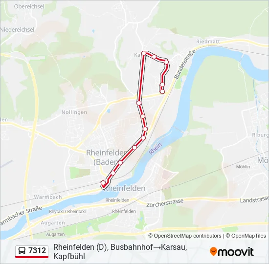 7312 Bus Line Map