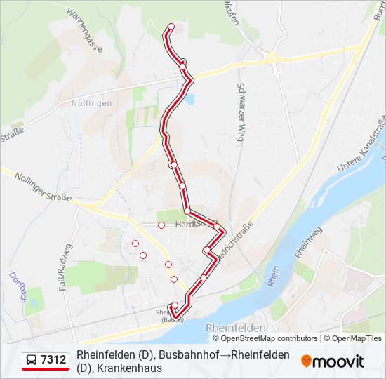 7312 Bus Line Map