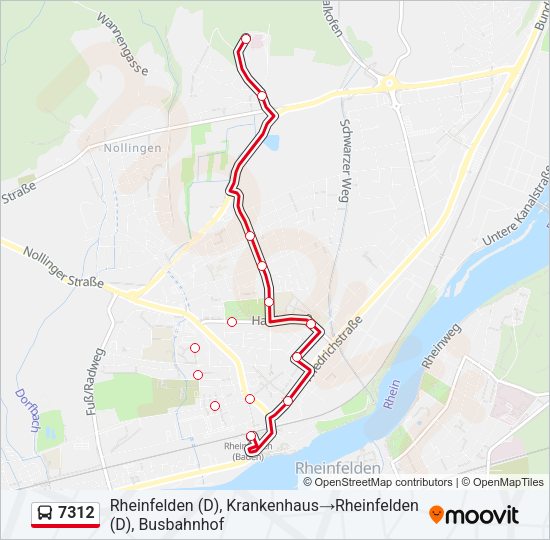 7312 Bus Line Map