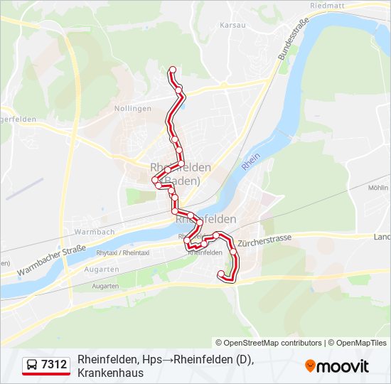 7312 Bus Line Map