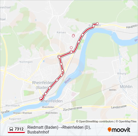 7312 Bus Line Map