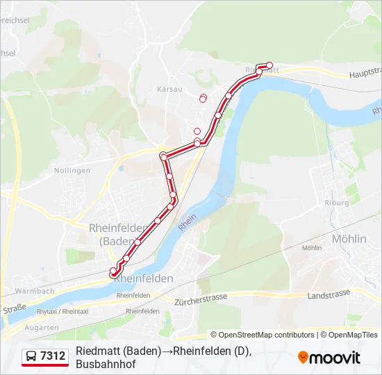 7312 Bus Line Map