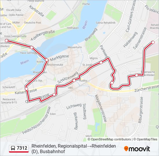 7312 Bus Line Map