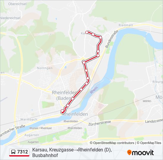 7312 Bus Line Map