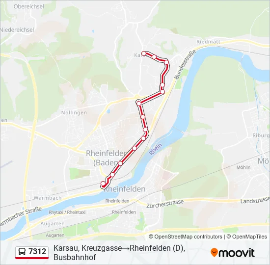 7312 Bus Line Map