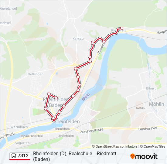 7312 Bus Line Map