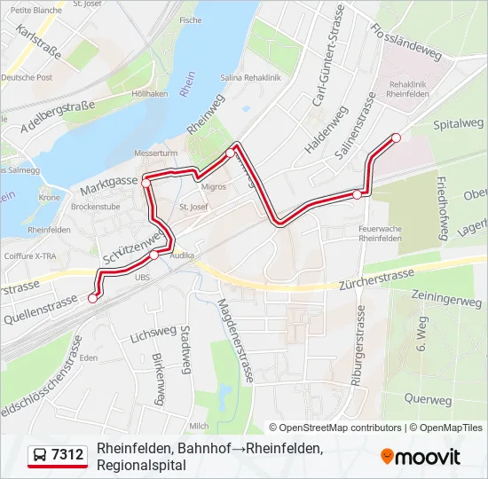 7312 Bus Line Map