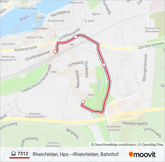 7312 Bus Line Map