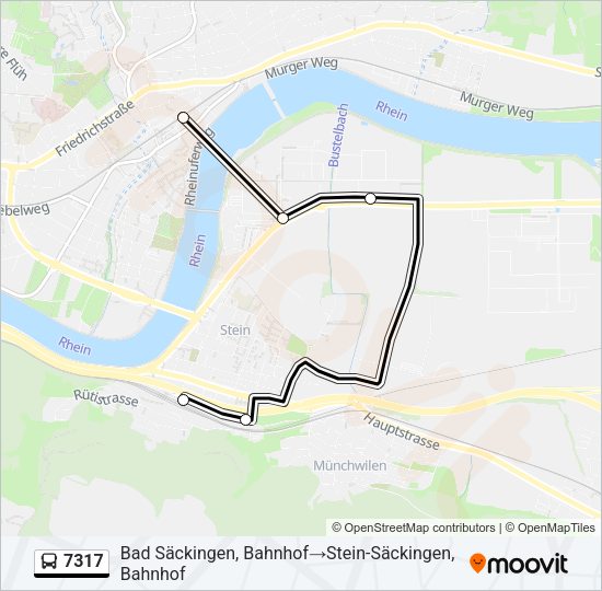 7317 Bus Line Map