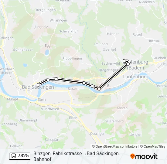 7325 Bus Line Map