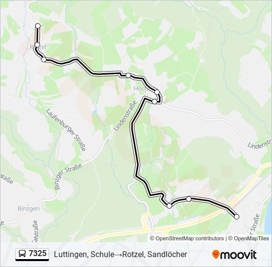7325 Bus Line Map