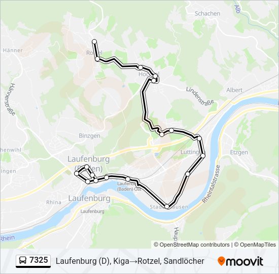 7325 Bus Line Map