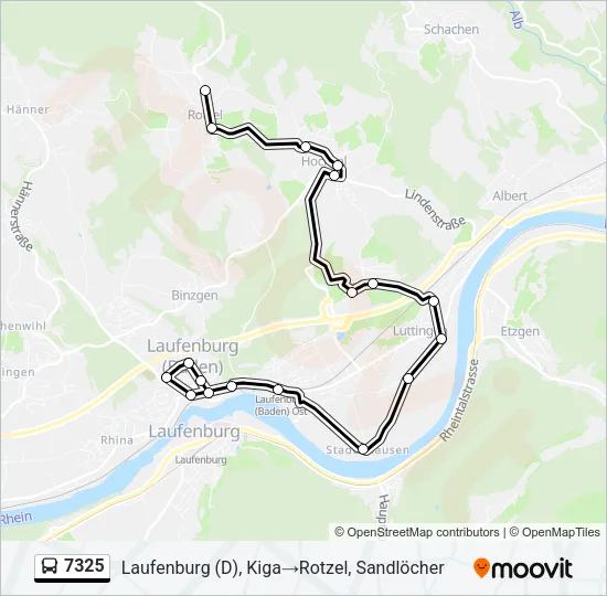 7325 Bus Line Map
