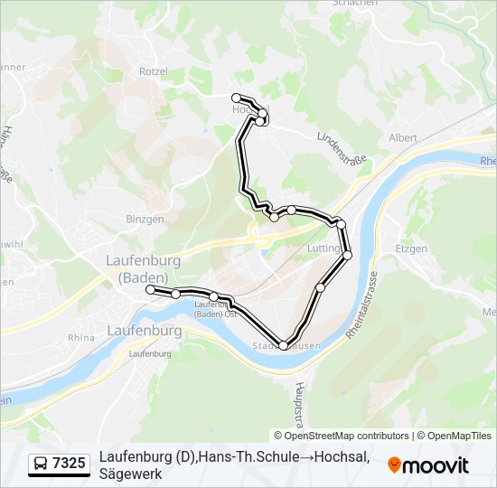 7325 Bus Line Map