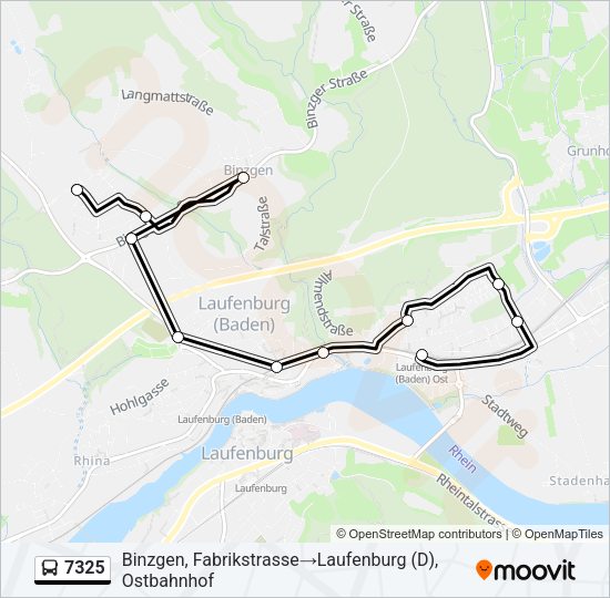 7325 Bus Line Map