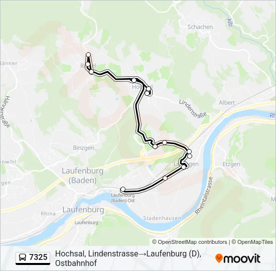 7325 Bus Line Map