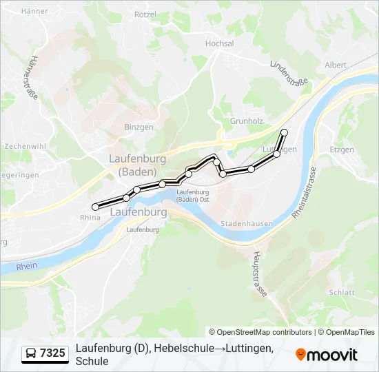 7325 Bus Line Map