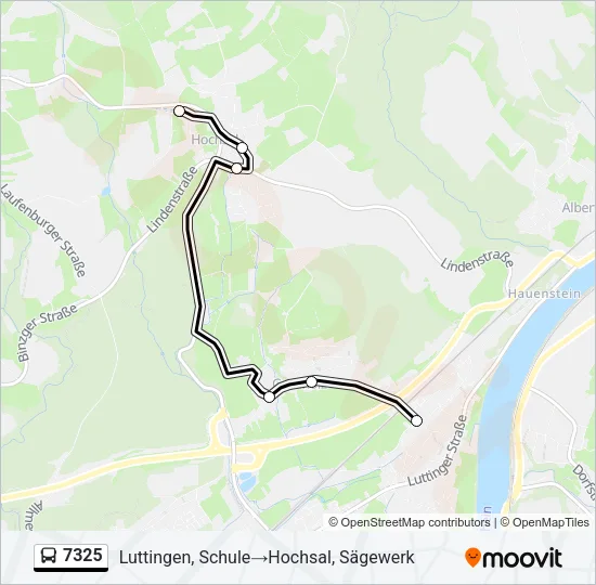 7325 Bus Line Map