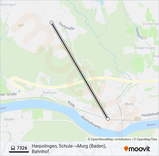 7326 Bus Line Map