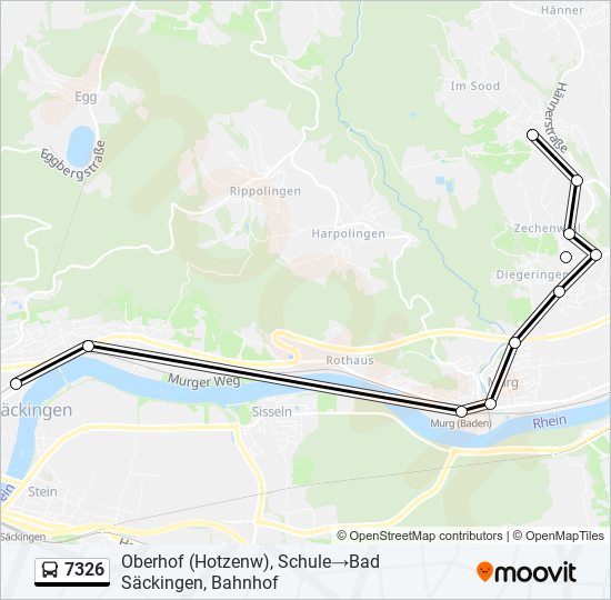 7326 Bus Line Map