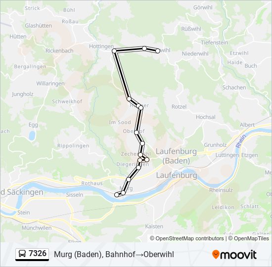 7326 Bus Line Map