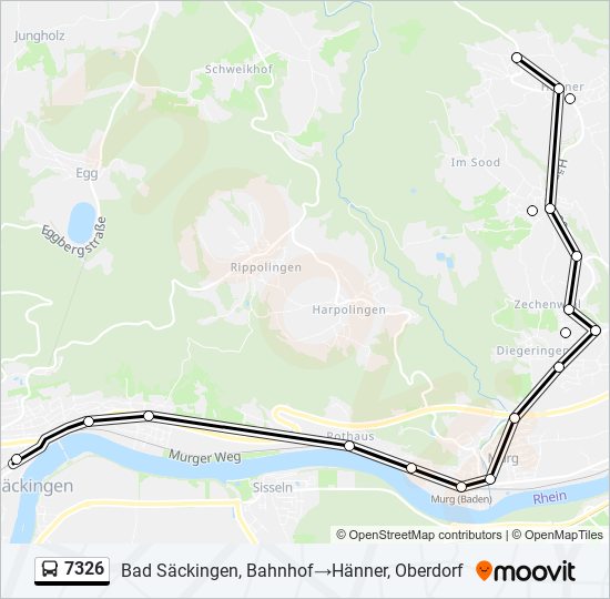 7326 Bus Line Map