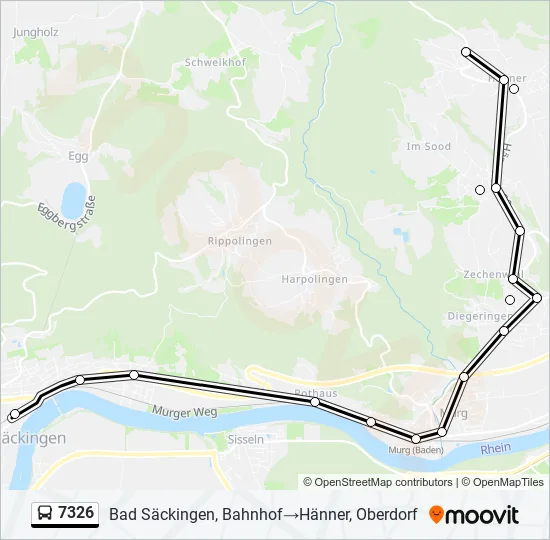 7326 Bus Line Map