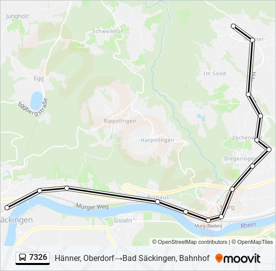 7326 Bus Line Map