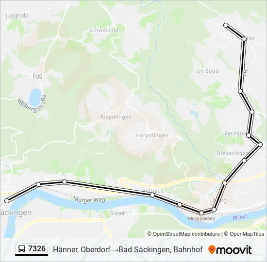 7326 Bus Line Map