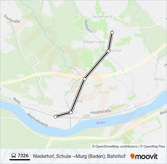 7326 Bus Line Map