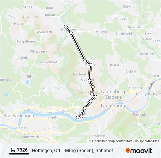 7326 Bus Line Map