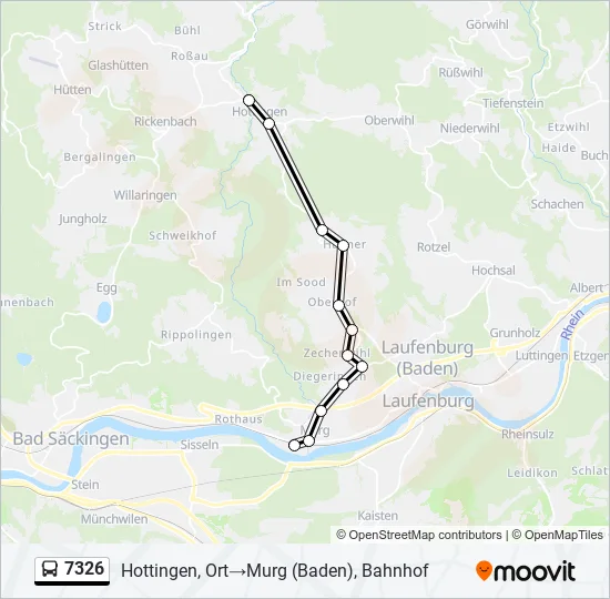 7326 Bus Line Map