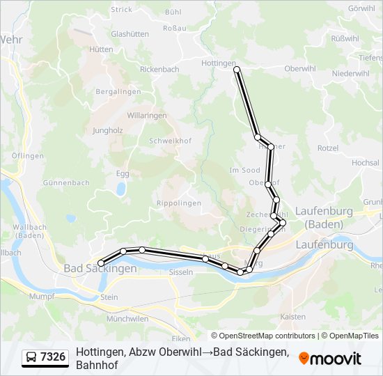 7326 Bus Line Map