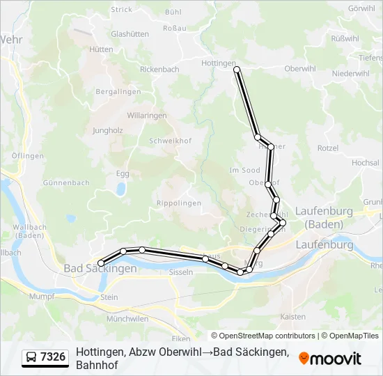 7326 Bus Line Map