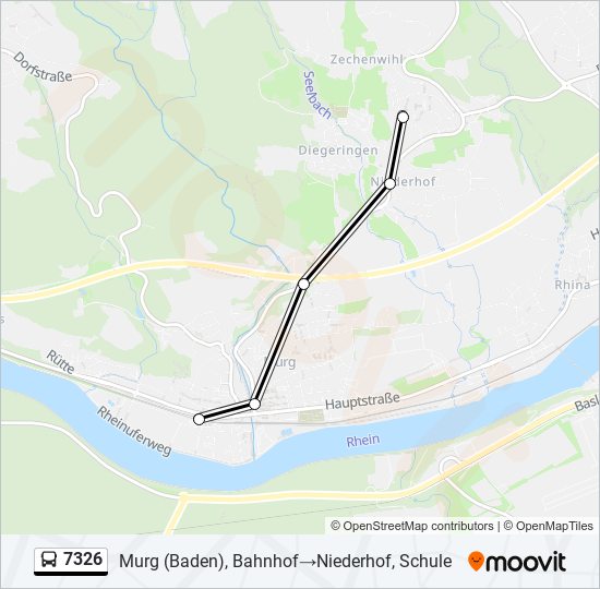 7326 Bus Line Map
