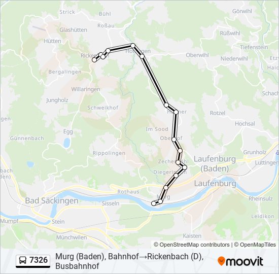 7326 Bus Line Map