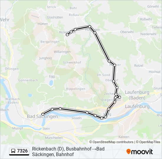 7326 Bus Line Map