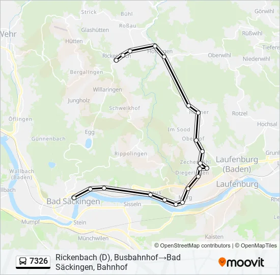 7326 Bus Line Map