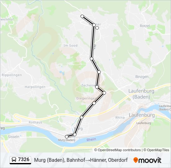 7326 Bus Line Map
