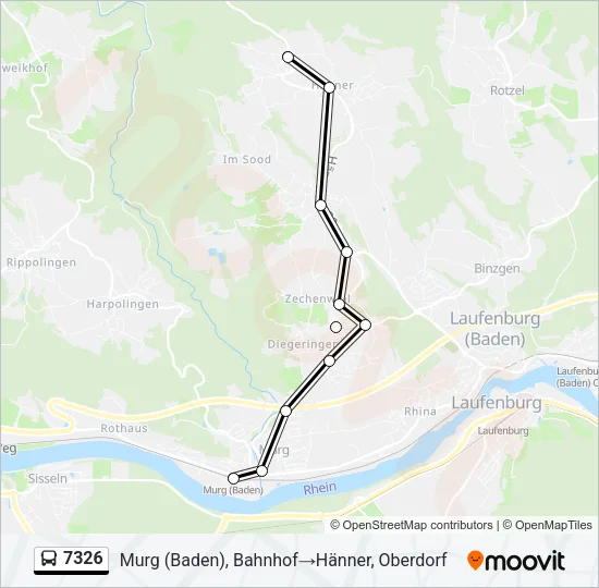 7326 Bus Line Map