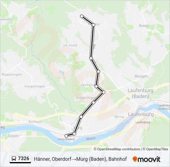 7326 Bus Line Map