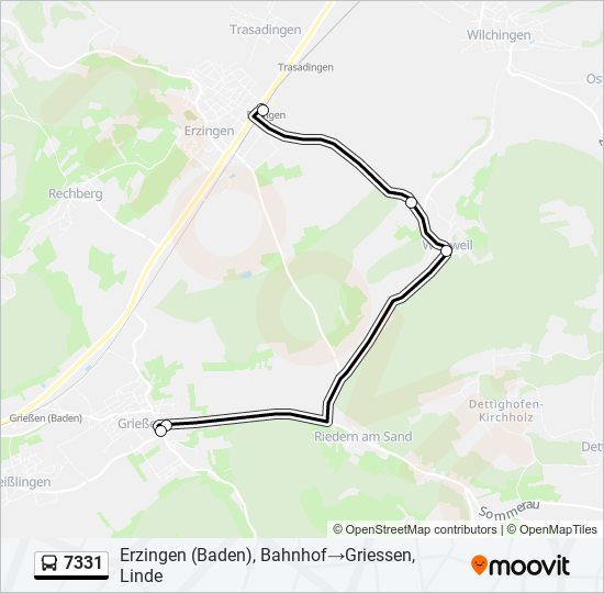 7331 Bus Line Map